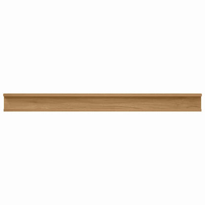 Wall Shelf Wall-Mounted 2 pcs Brown 100 x 9 x 3 cm
