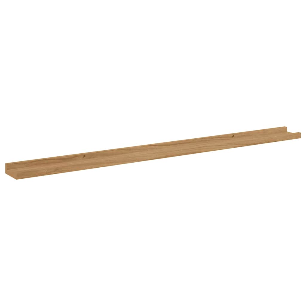 Wall Shelf Wall-Mounted 2 pcs Brown 115 x 9 x 3 cm