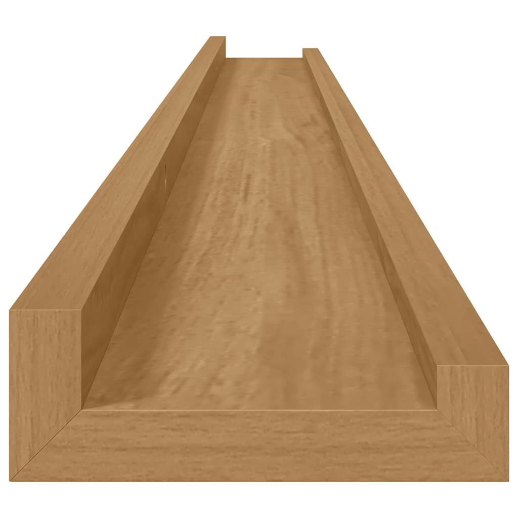 Wall Shelf Wall-Mounted 2 pcs Brown 115 x 9 x 3 cm