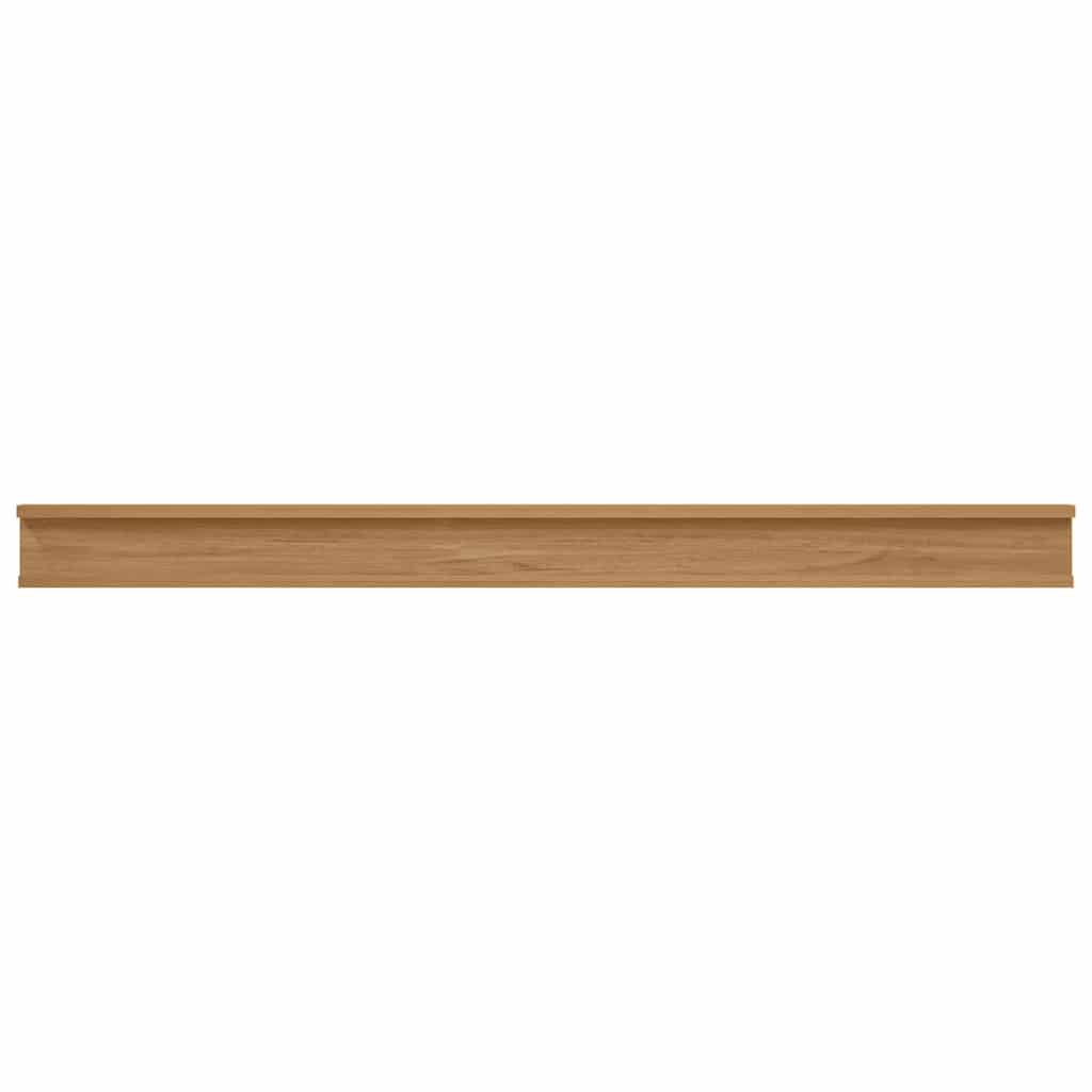 Wall Shelf Wall-Mounted 2 pcs Brown 115 x 9 x 3 cm