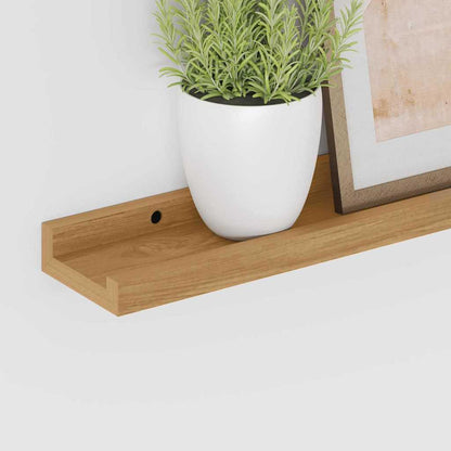 Wall Shelf Wall-Mounted 4 pcs Brown 40 x 9 x 3 cm
