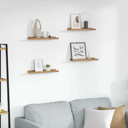 Wall Shelf Wall-Mounted 4 pcs Brown 40 x 9 x 3 cm