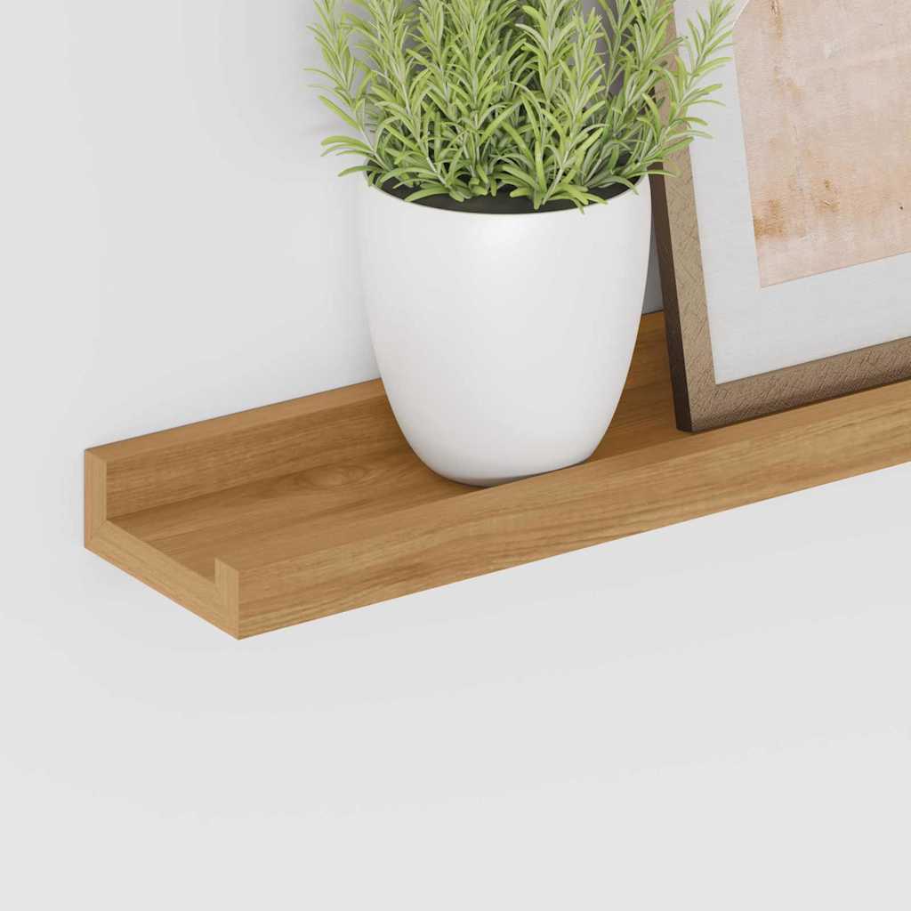 Wall Shelf 4 pcs Brown 100 x 9 x 3 cm Engineered Wood