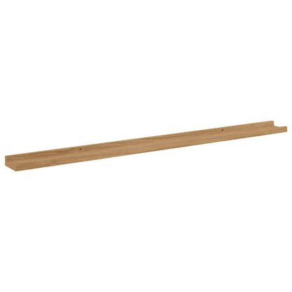 Wall Shelf Wall-Mounted 4 pcs Brown 115 x 9 x 3 cm