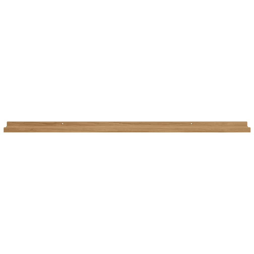 Wall Shelf Wall-Mounted 4 pcs Brown 115 x 9 x 3 cm