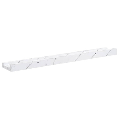 Wall Shelf 2 pcs White Marble 60 x 9 x 3 cm Engineered Wood