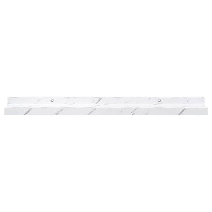 Wall Shelf 2 pcs White Marble 60 x 9 x 3 cm Engineered Wood