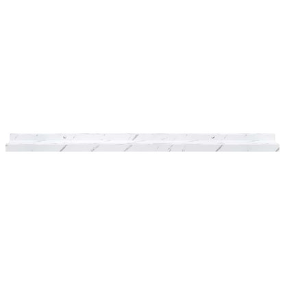 Wall Shelf 2 pcs White Marble 80 x 9 x 3 cm Engineered Wood