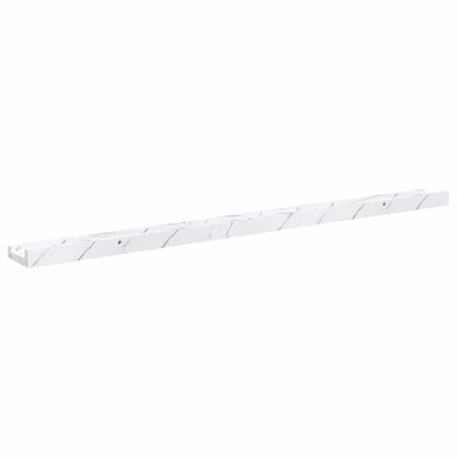 Wall Shelf 2 pcs White Marble 100 x 9 x 3 cm Engineered Wood