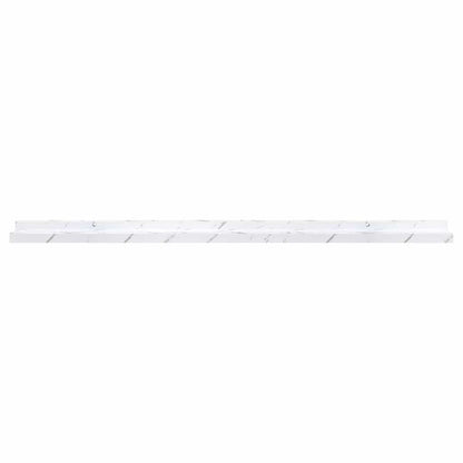 Wall Shelf 2 pcs White Marble 100 x 9 x 3 cm Engineered Wood