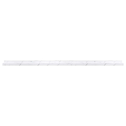 Wall Shelf 2 pcs White Marble 115 x 9 x 3 cm Engineered Wood