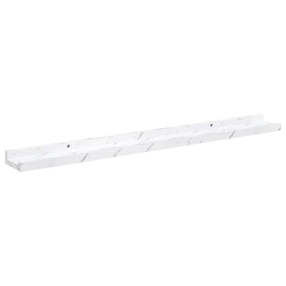 Wall Shelf 4 pcs White Marble 80 x 9 x 3 cm Engineered Wood
