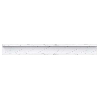 Wall Shelf 4 pcs White Marble 80 x 9 x 3 cm Engineered Wood