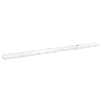 Wall Shelf 4 pcs White Marble 115 x 9 x 3 cm Engineered Wood