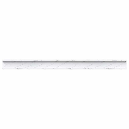 Wall Shelf 4 pcs White Marble 115 x 9 x 3 cm Engineered Wood