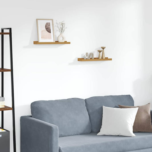 Wall Shelf 2 pcs Beige 40 x 9 x 3 cm Engineered Wood
