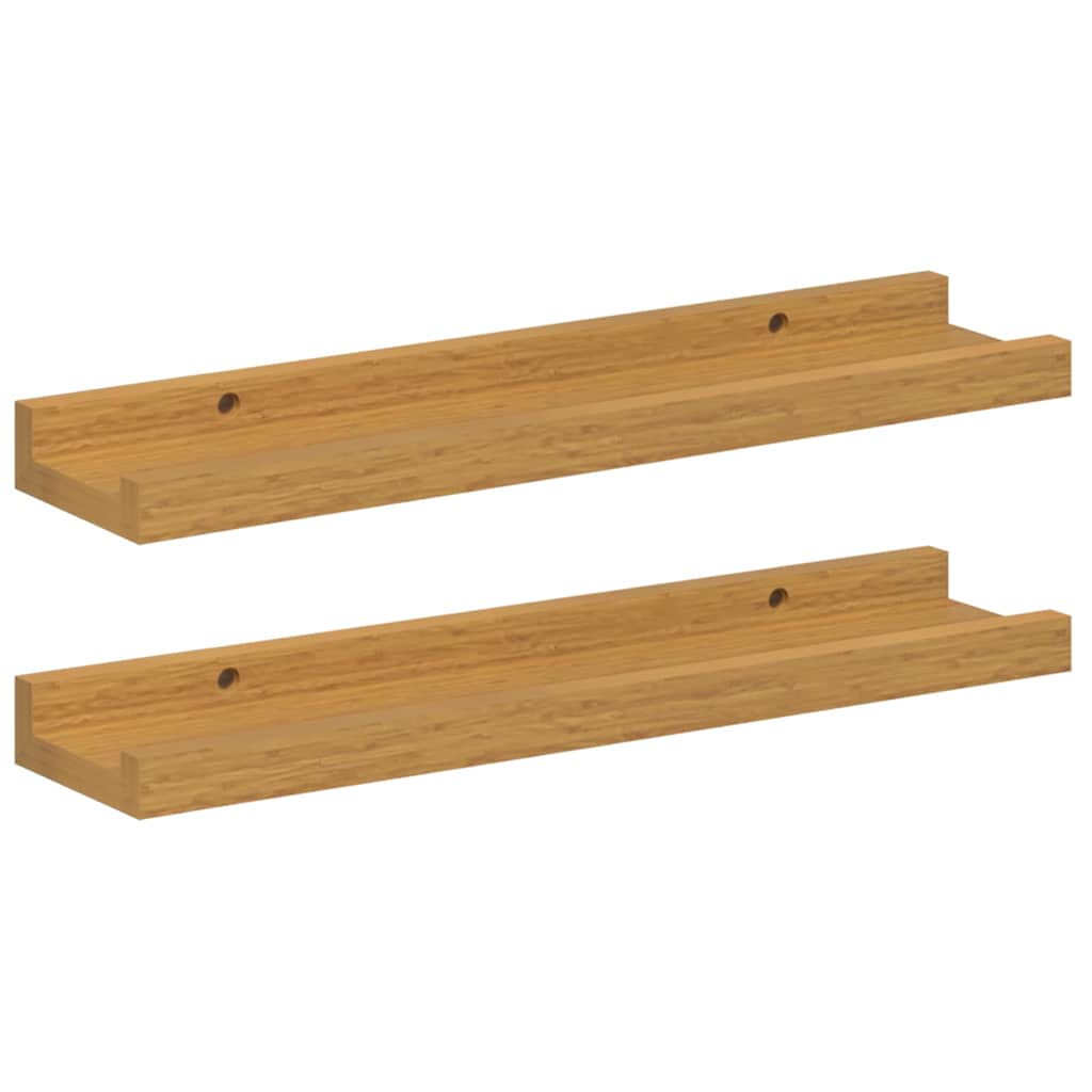Wall Shelf with Shelf 2 pcs Beige 40 x 9 x 3 cm Engineered Wood