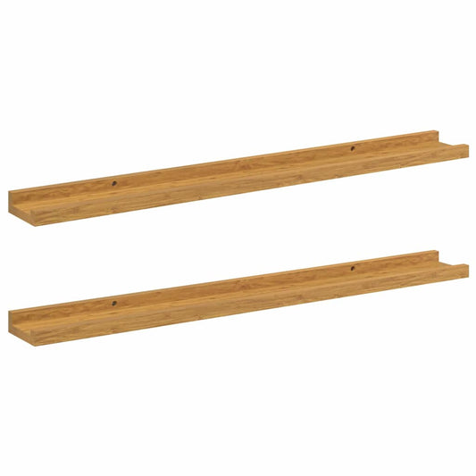 Wall Shelf 2 pcs Beige 80 x 9 x 3 cm Engineered Wood