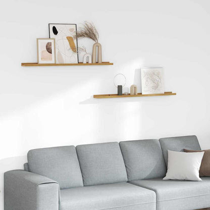 Wall Shelf 2 pcs Beige 100 x 9 x 3 cm Engineered Wood