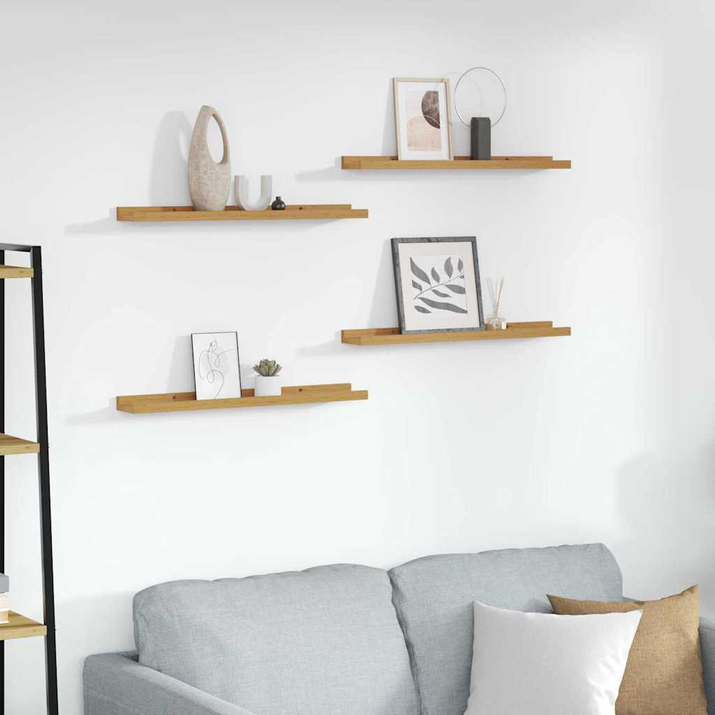 Wall Shelf Wall-Mounted 4 pcs Beige 60 x 9 x 3 cm