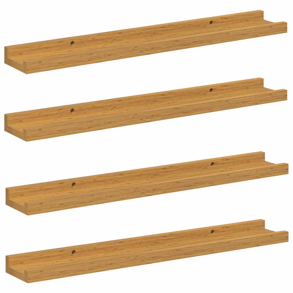 Wall Shelf Wall-Mounted 4 pcs Beige 60 x 9 x 3 cm