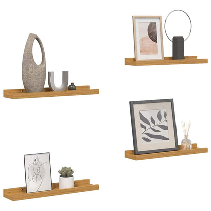 Wall Shelf Wall-Mounted 4 pcs Beige 60 x 9 x 3 cm