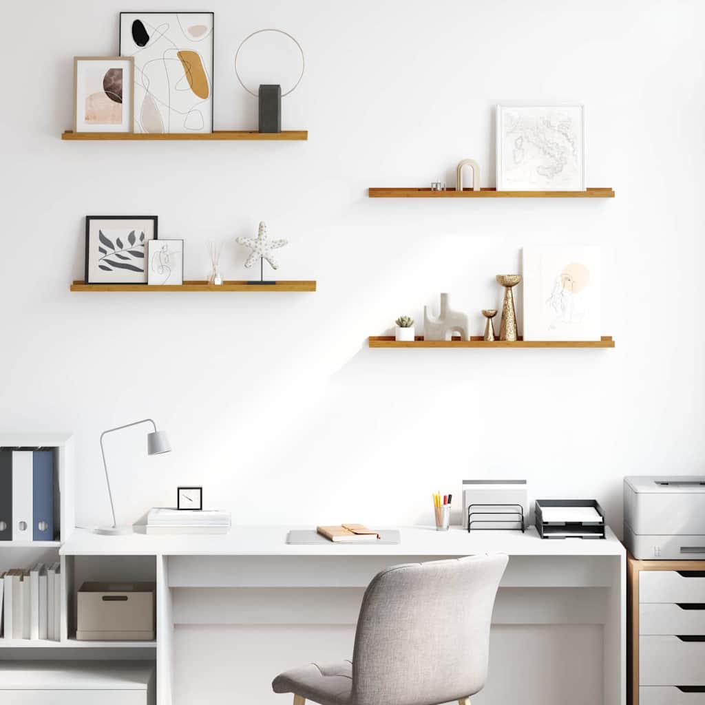 Wall Shelf Wall-Mounted 4 pcs Beige 80 x 9 x 3 cm