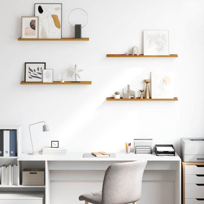 Wall Shelf Wall-Mounted 4 pcs Beige 80 x 9 x 3 cm