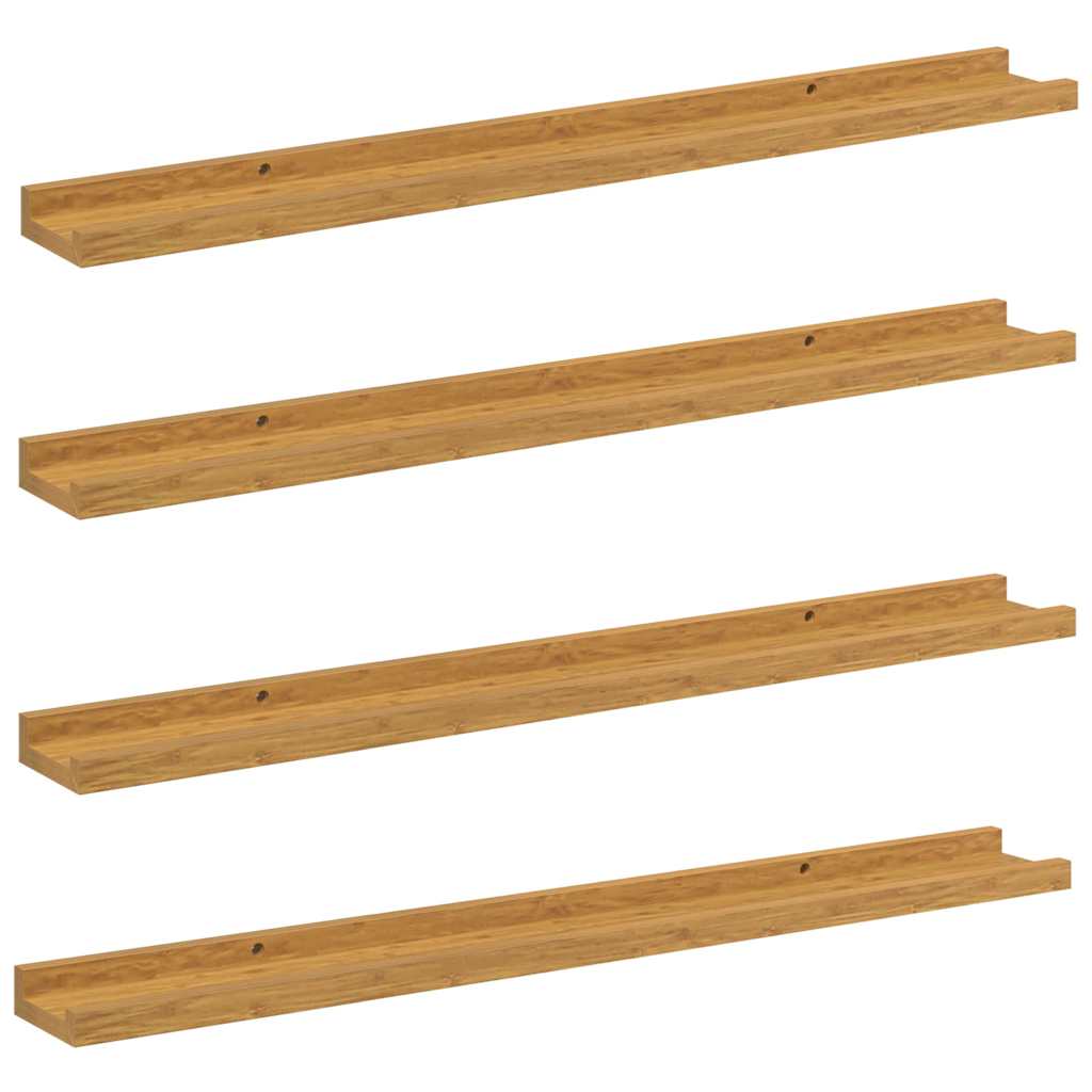 Wall Shelf Wall-Mounted 4 pcs Beige 80 x 9 x 3 cm