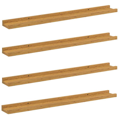 Wall Shelf Wall-Mounted 4 pcs Beige 80 x 9 x 3 cm