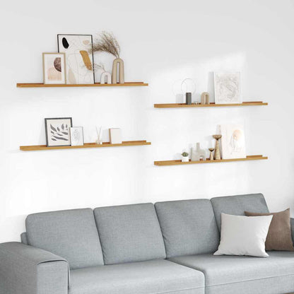 Wall Shelf 4 pcs Beige 115 x 9 x 3 cm Engineered Wood