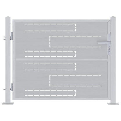 Garden Gate 85 x 70 cm Stainless Steel Silver Lockable