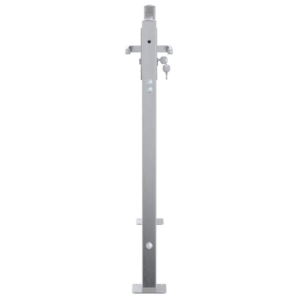 Garden Gate 85 x 70 cm Stainless Steel Silver Lockable