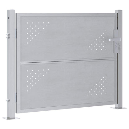 Garden Gate with Lock Silver 85 x 70 cm Stainless Steel