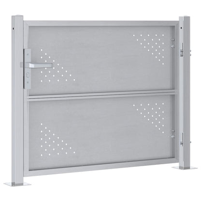 Garden Gate with Lock Silver 85 x 70 cm Stainless Steel