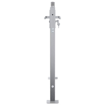 Garden Gate with Lock Silver 85 x 70 cm Stainless Steel