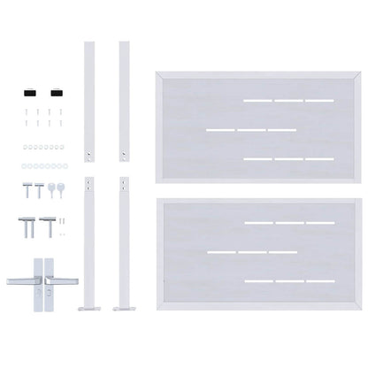 Garden Gate with Lock Silver 85 x 97 cm Stainless Steel