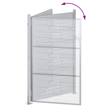 Garden Gate 85 x 120 cm Stainless Steel Silver Lockable