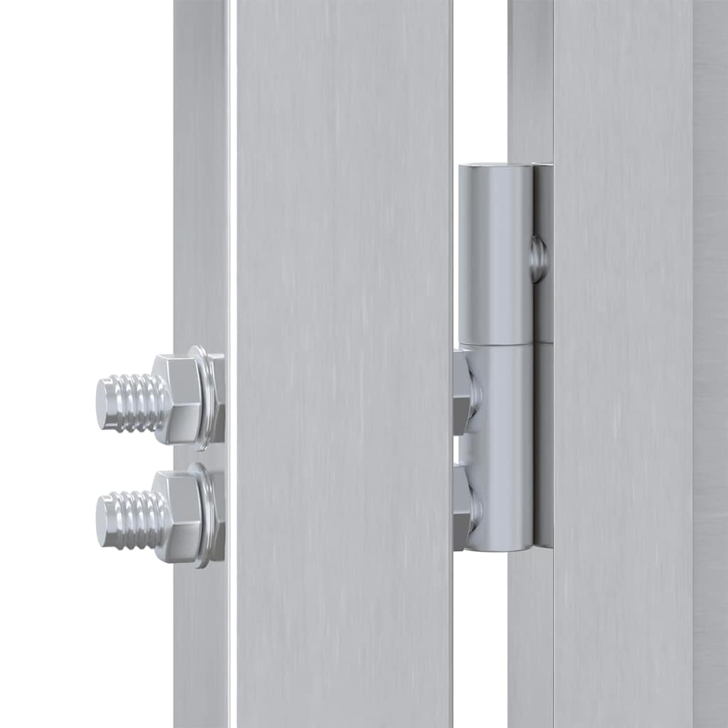 Garden Gate 85 x 120 cm Stainless Steel Silver Lockable