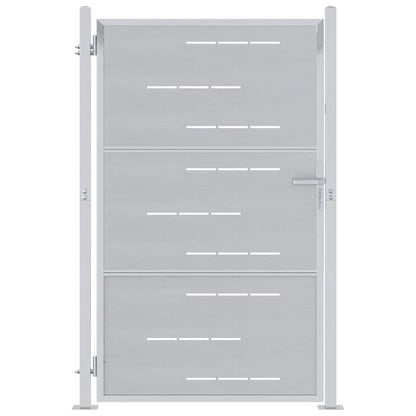 Garden Gate 85 x 120 cm Stainless Steel Silver Lockable