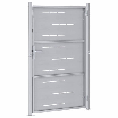 Garden Gate 85 x 120 cm Stainless Steel Silver Lockable