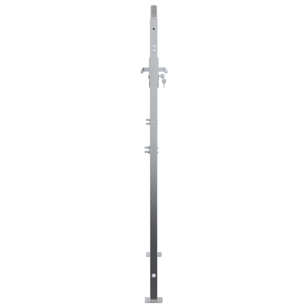 Garden Gate 85 x 120 cm Stainless Steel Silver Lockable