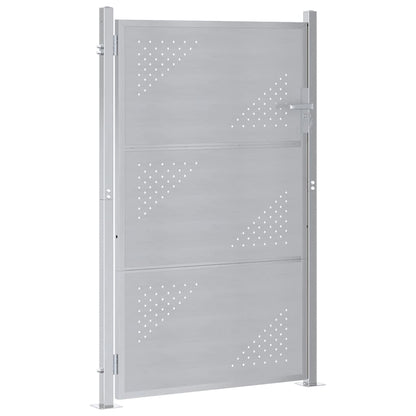 Garden Gate 85 x 120 cm Stainless Steel Silver Lockable