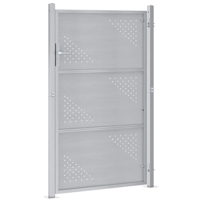 Garden Gate 85 x 120 cm Stainless Steel Silver Lockable