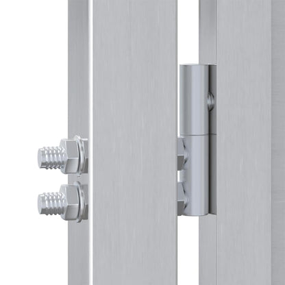 Garden Gate 85 x 144 cm Stainless Steel Silver Lockable