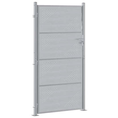 Garden Gate 85 x 174 cm Stainless Steel Silver Lockable