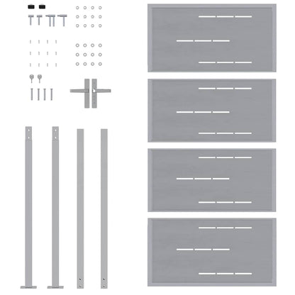 Garden Gate with Lock Silver 85 x 196 cm Stainless Steel