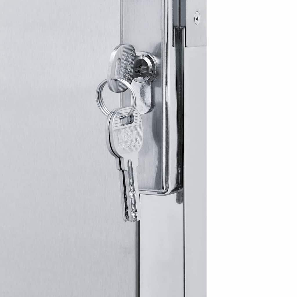 Garden Gate with Lock Silver 96 x 200 cm Stainless Steel