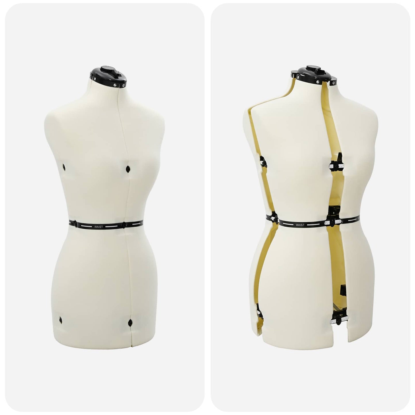 Adjustable Dress Form Female Height Adjustable Cream S Velvet
