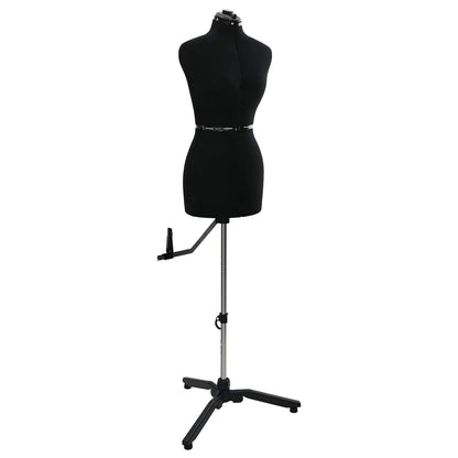 Adjustable Dress Form Female Height Adjustable Black S Velvet